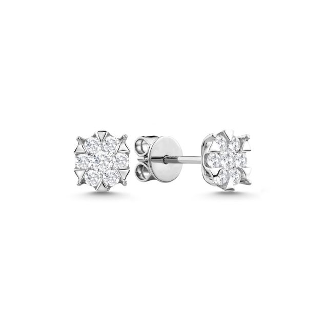 Cercei Rosetta din aur de 14K cu diamante (0,274 ct)