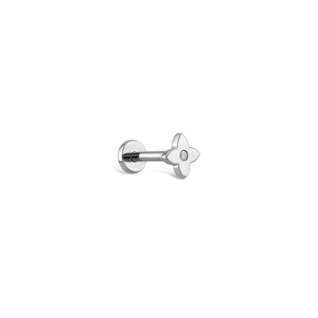 Piercing Esperanza din aur alb de 14K cu diamant (0,01 ct)
