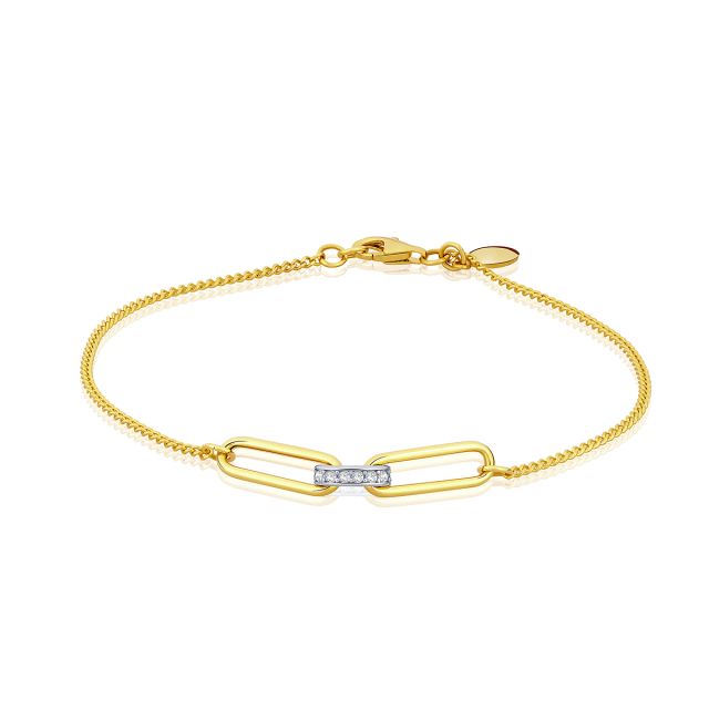 Brățară Natasha din aur de 14K cu pietre cubic zirconia