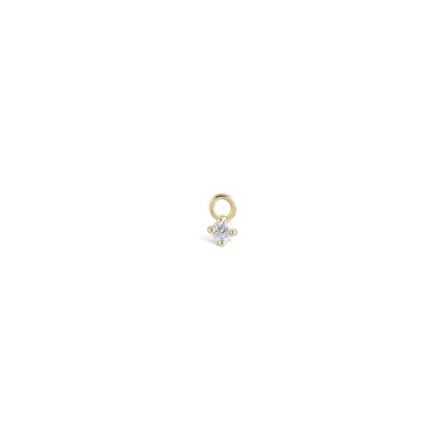 Charm pentru cercei Natalia din aur galben de 14K cu diamant de 0,03 ct