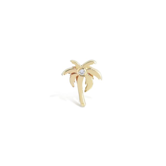 Piercing Blanca palmier din aur de 14K cu diamant (0,01 ct)