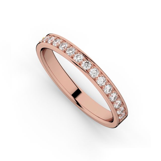 Inel Half Eternity Aneta din aur de 14K cu pietre cubic zirconia