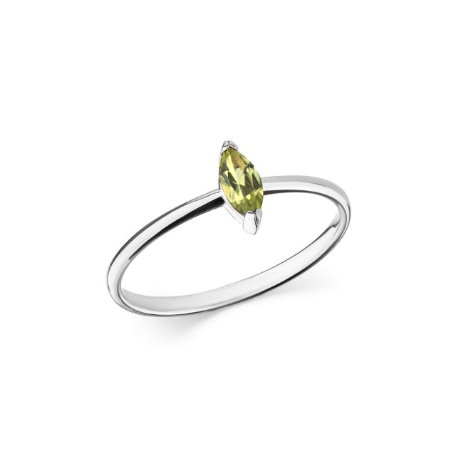 Inel Dewdrop Maxi din aur de 18K cu peridot marchiză