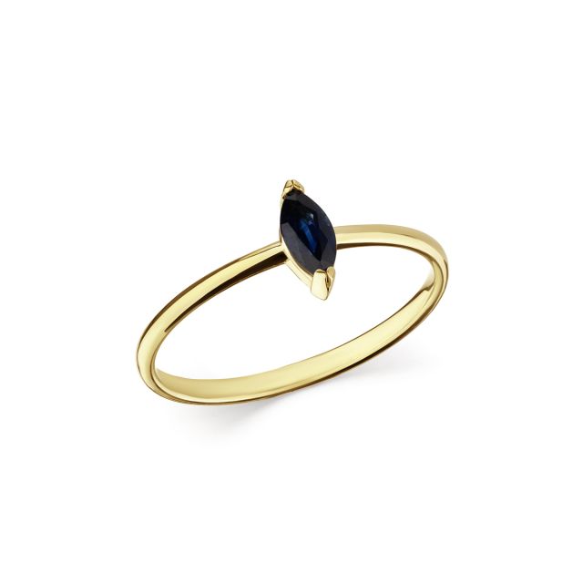 Inel Dewdrop Maxi din aur de 18K cu safir marchiză