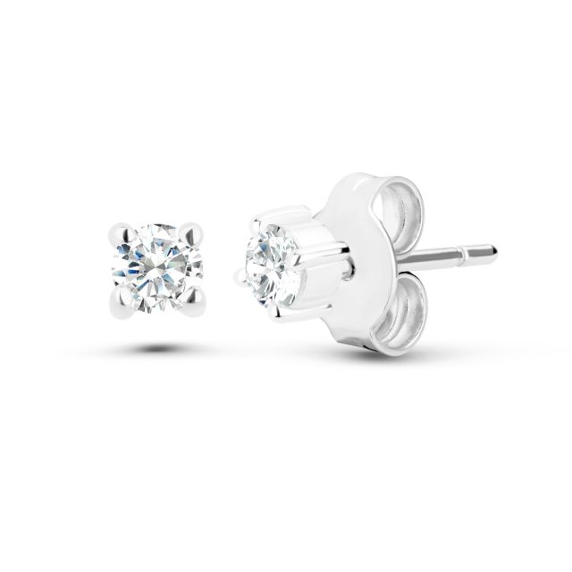 Cercei Amedeia din aur de 14K cu diamante (0,26 ct)