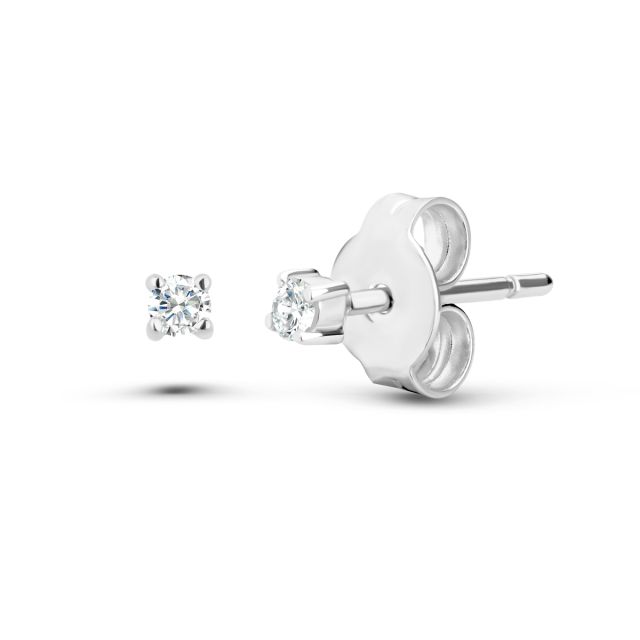 Cercei Amedeia din aur de 14K cu diamante (0,08 ct)
