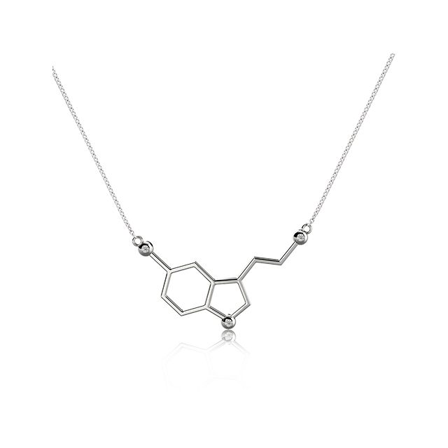 Colier Serotonină din aur de 14K cu diamante (0,03 ct)