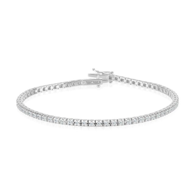 Brățară tennis Damiana din aur de 14K cu diamante (1,10 ct)