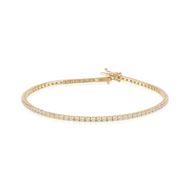 Brățară tennis Damiana din aur galben de 14K cu diamante (0,50 ct)
