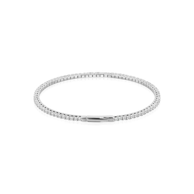 Brățară tennis Alina din aur alb de 14K cu pietre cubic zirconia