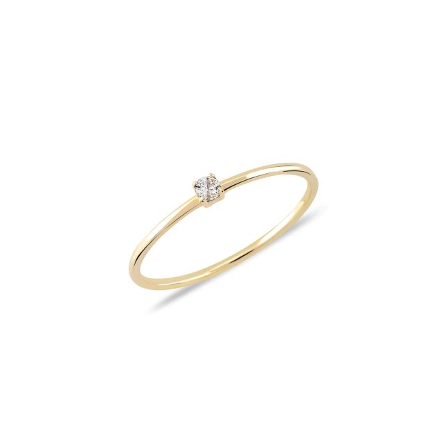 Inel Anaya din aur de 14K cu piatră cubic zirconia