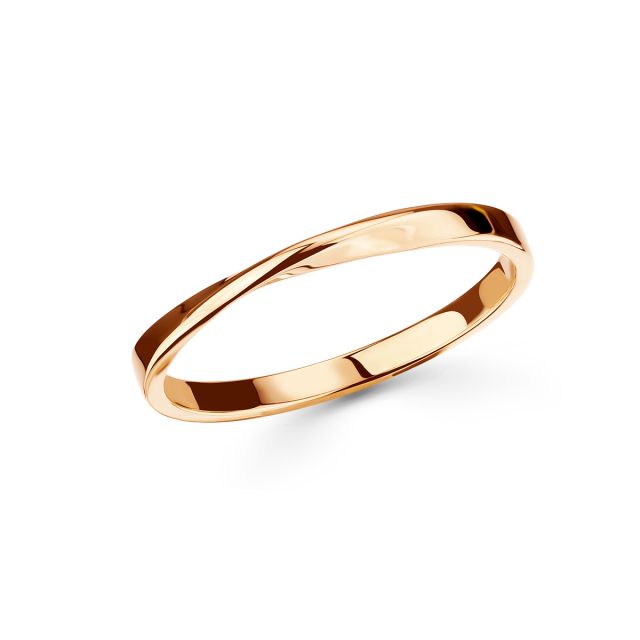 Inel Belatrix din aur roz de 14K