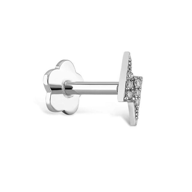 Piercing fulger Bonita din aur de 14K cu diamante de 0,02 ct