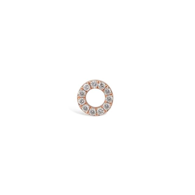 Piercing Caitlin cerc din aur galben de 14K cu diamante (0,07 ct)