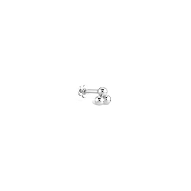 Piercing Janis din aur alb de 14K