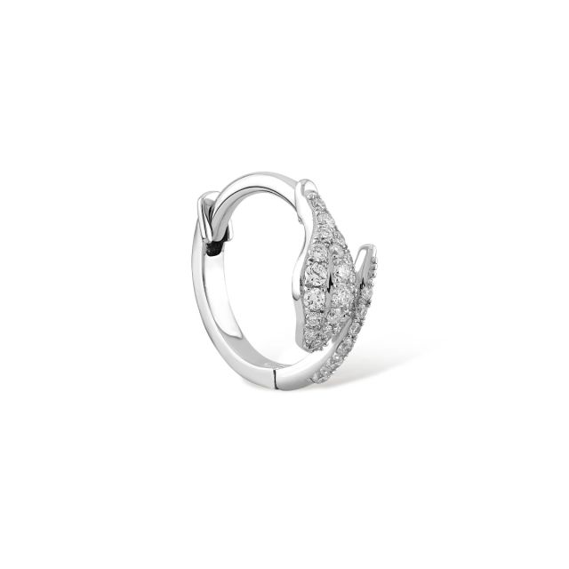 Piercing șarpe din aur de 14K cu diamante (0,16 ct)