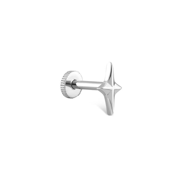 Piercing Patricia din aur alb de 14K