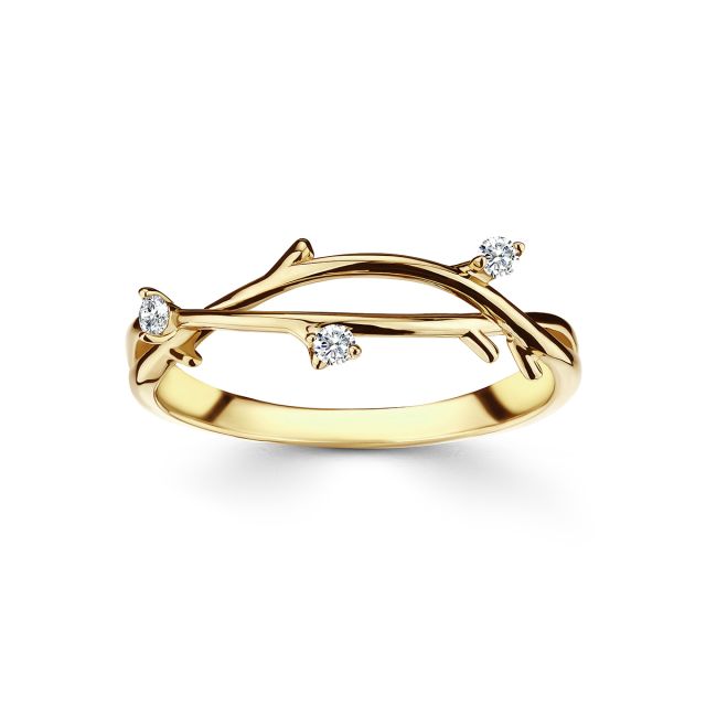 Inel Tabita din aur de 14K cu pietre cubic zirconia