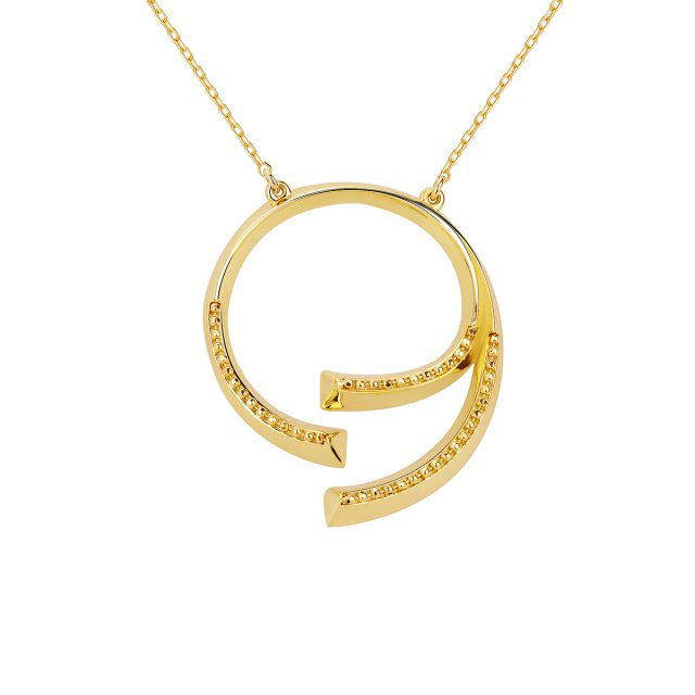 Colier Hortensia din aur galben 14K