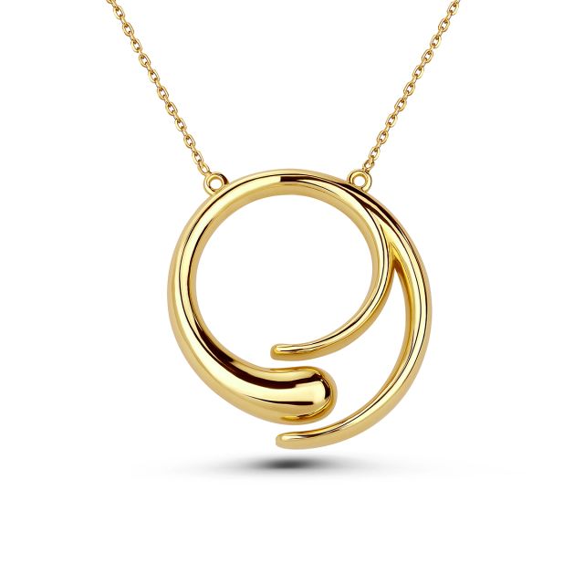 Colier Narcisa din aur galben de 14K
