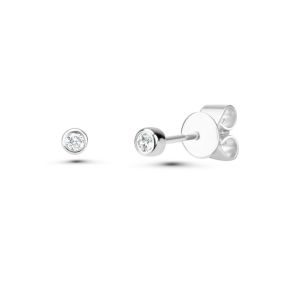Cercei din aur de 14K cu diamante (0,040 ct)