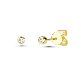 Cercei din aur de 14K cu diamante (0,040 ct)