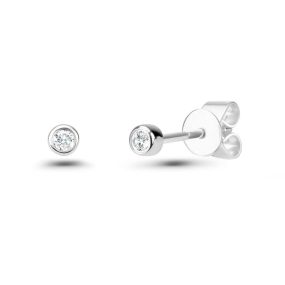 Cercei din aur de 14K cu diamante (0,101 ct)