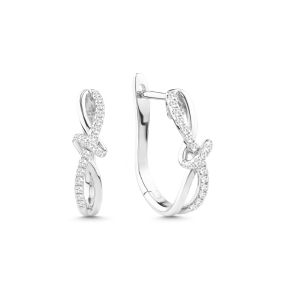 Cercei din aur de 14K cu diamante (0,158 ct)