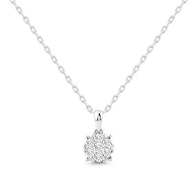 Pandantiv Rosetta din aur de 14K cu diamante (0,152 ct)