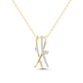 Pandantiv din aur de 14K cu diamante (0,117 ct)