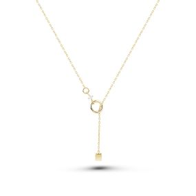 Colier din aur galben de 14K cu pietre cubic zirconia