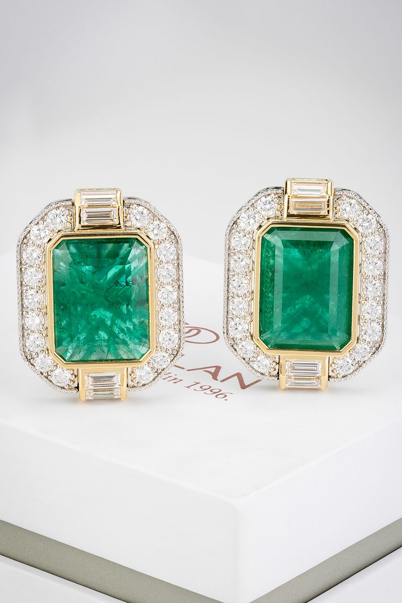Coriolan bespoke cufflinks in 18K yellow and white gold