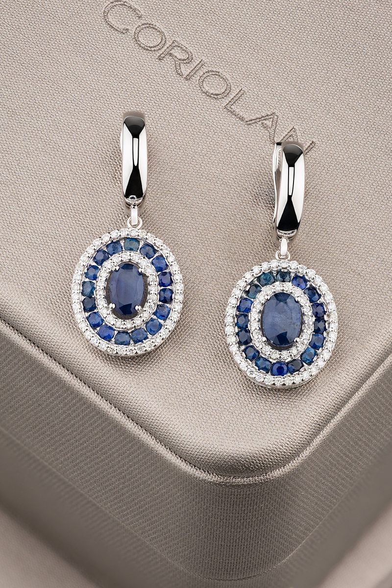 Coriolan bespoke earrings in 18K white gold