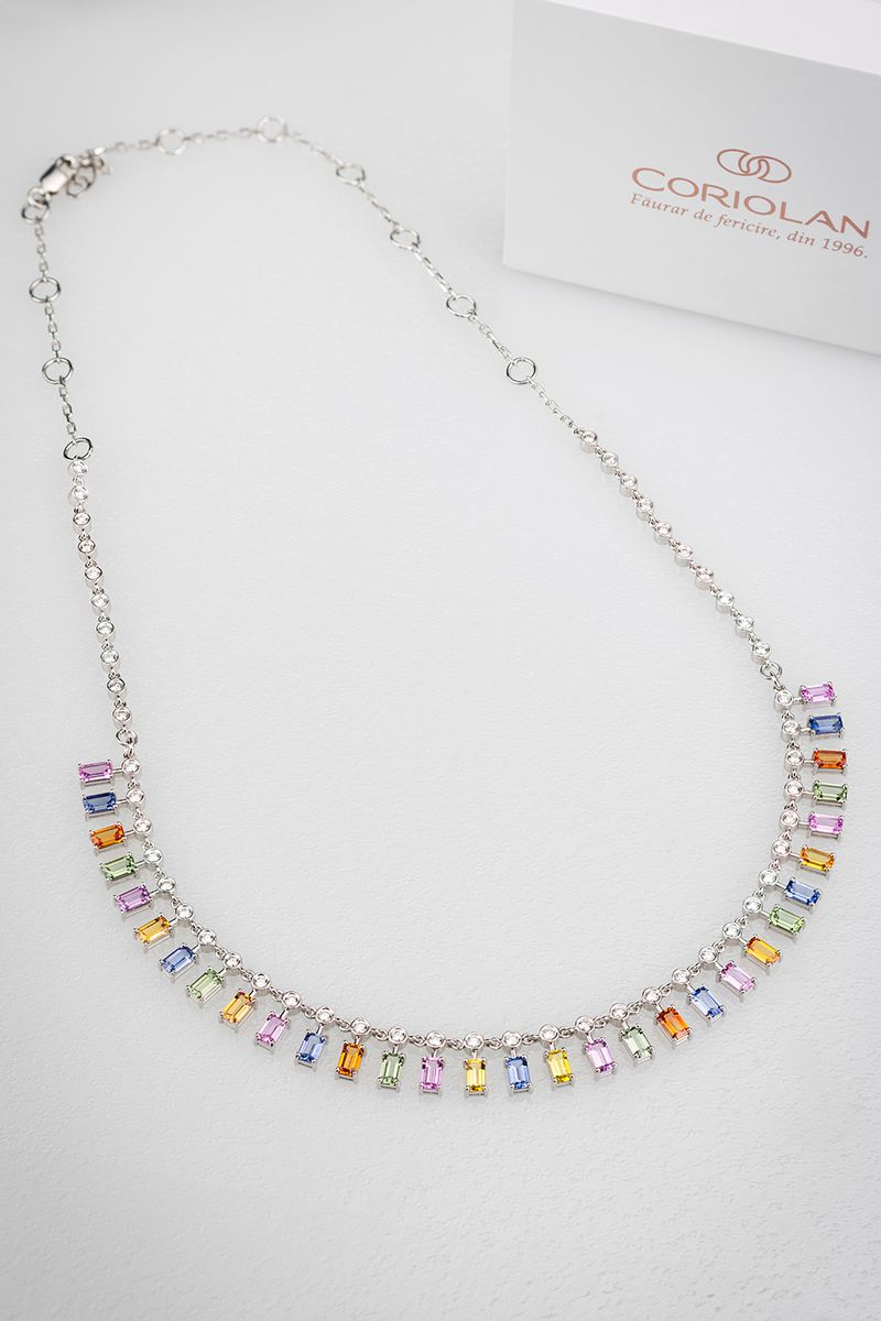 Coriolan bespoke necklace in 18K white gold